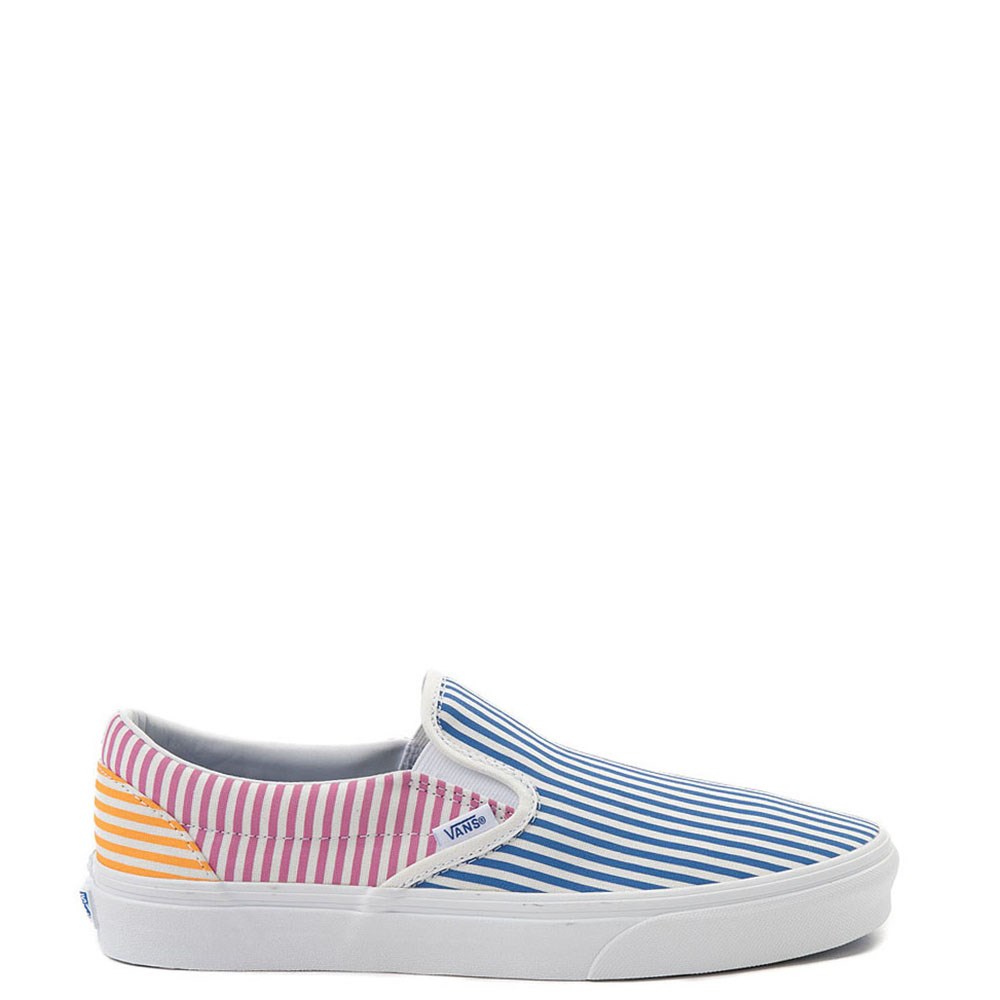 buy \u003e blue pink and yellow striped vans 