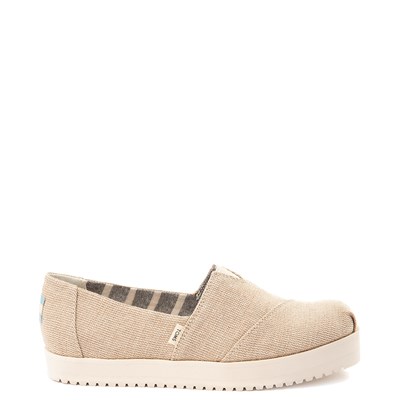 Main view of Womens TOMS Classic Slip On Platform Casual Shoe - Natural