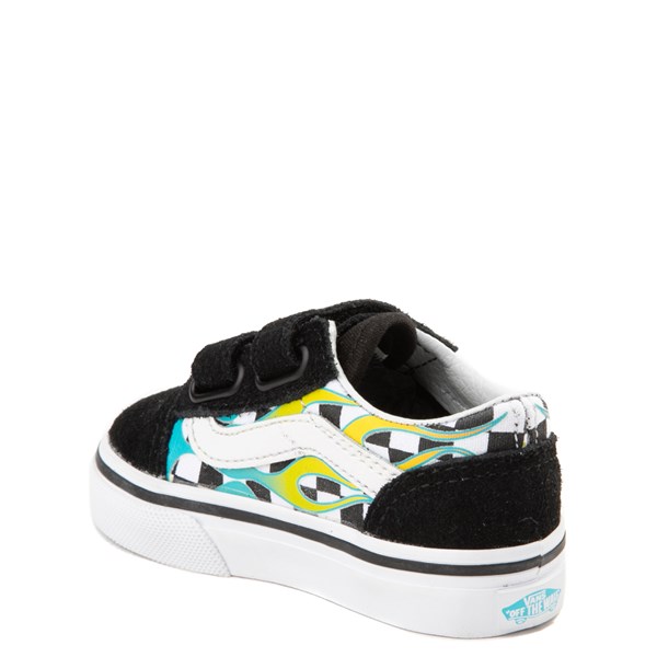 Vans Old Skool V Chex Glow Flame Skate Shoe Baby