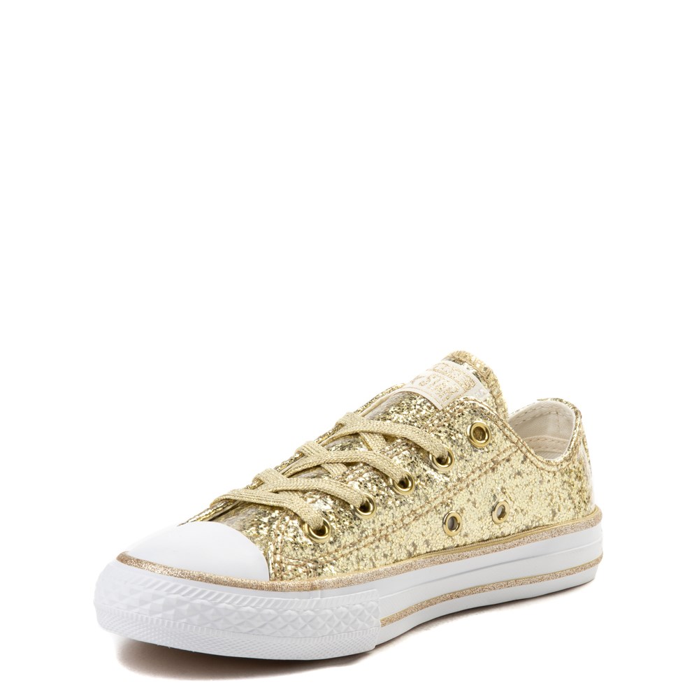 converse gold sequin and canvas sneakers