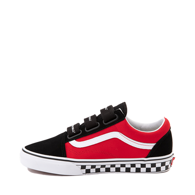 Alternate view of Vans Old Skool V Logo Pop Skate Shoe - Red / Black