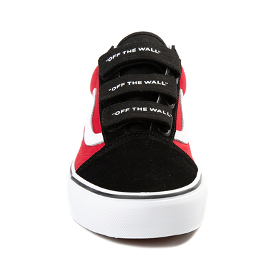 black and red velcro vans