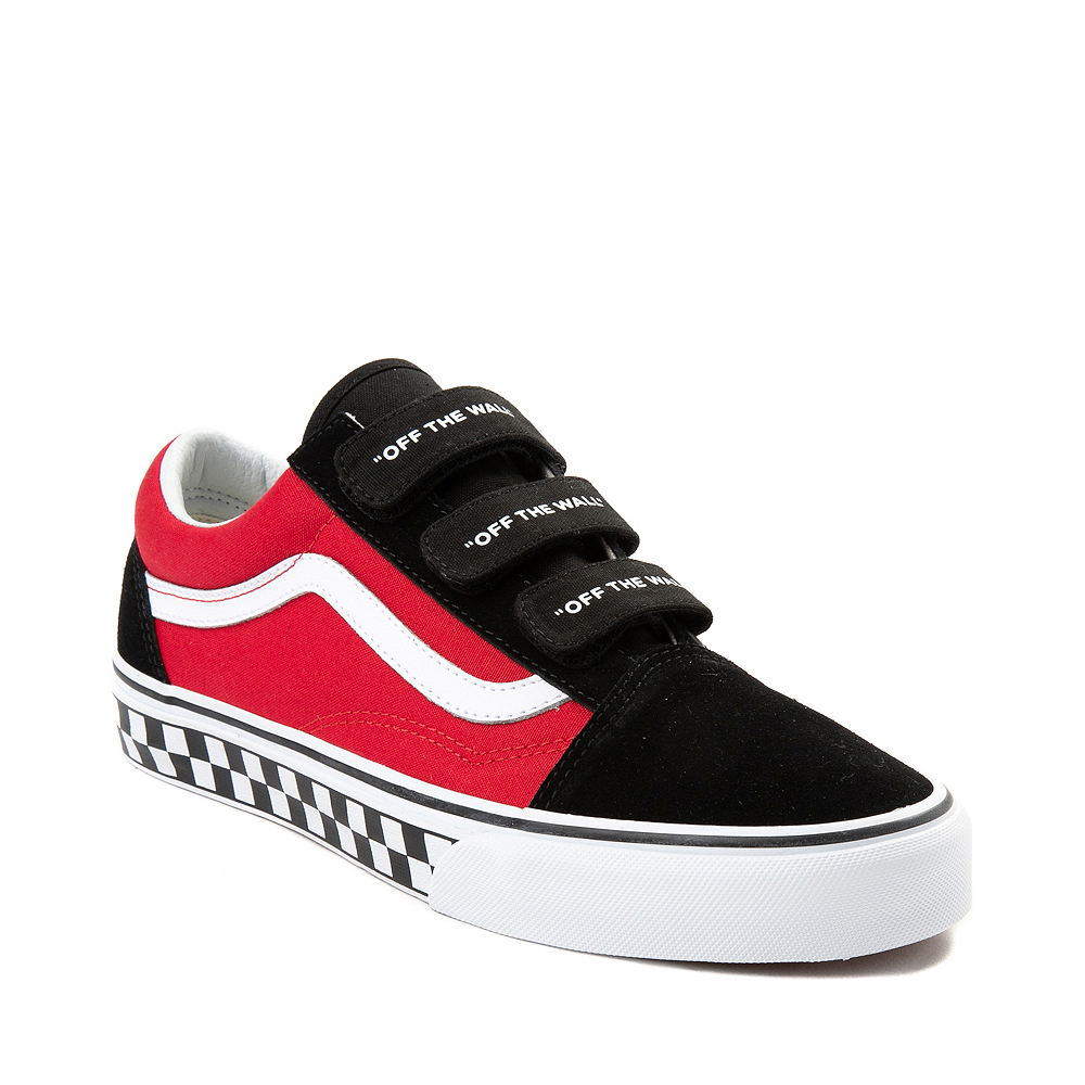 black red vans shoes