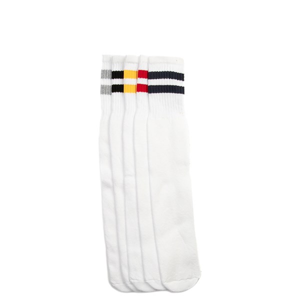 Main view of Classic Tube Socks 5 Pack - White / Multicolor