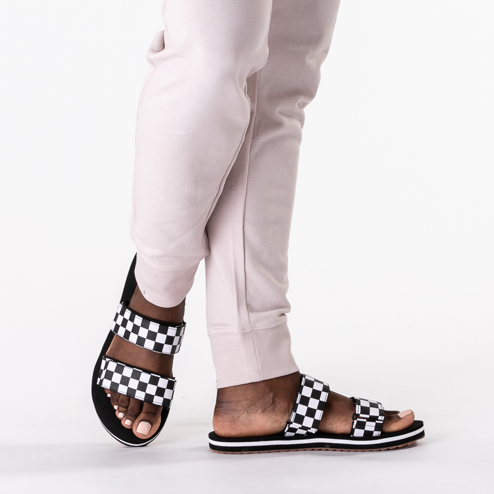 vans sandals checkerboard