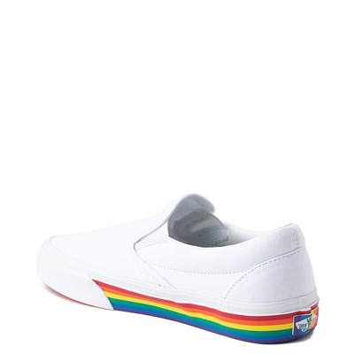 rainbow white vans