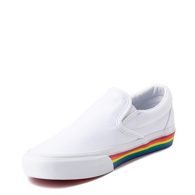 Vans Slip On Rainbow Skate Shoe - White 