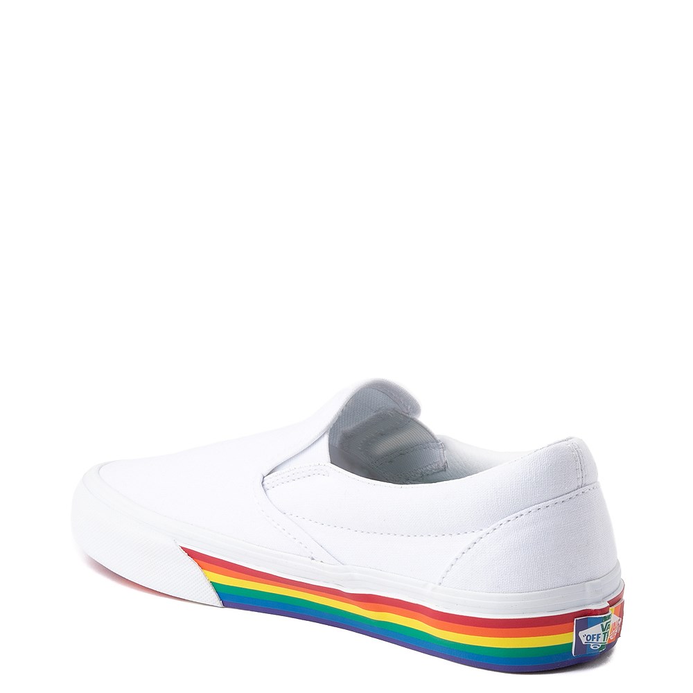 Vans Slip On Rainbow Skate Shoe - White 