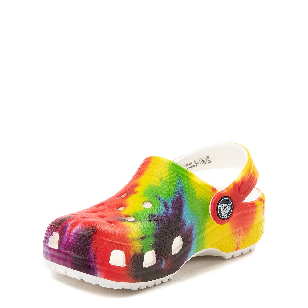 rainbow tie dye crocs