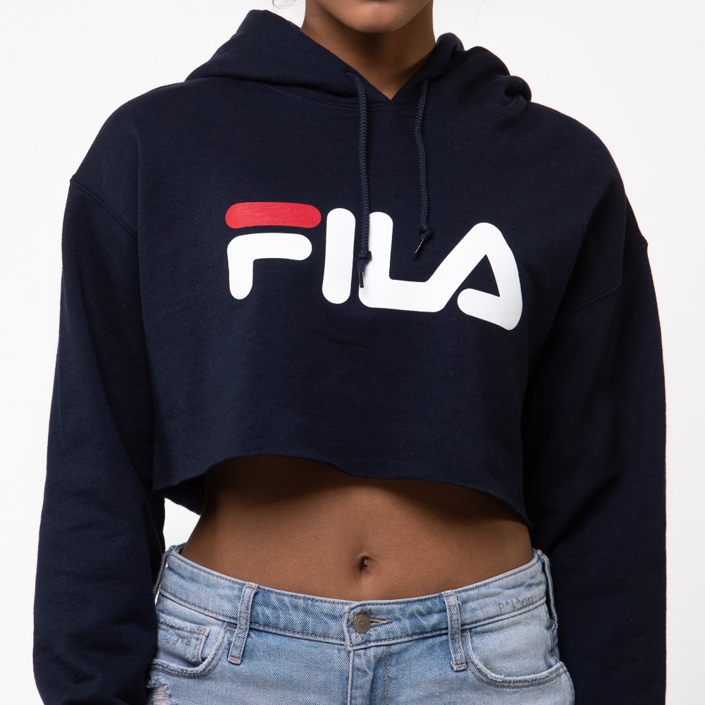 women's fila cropped hoodie