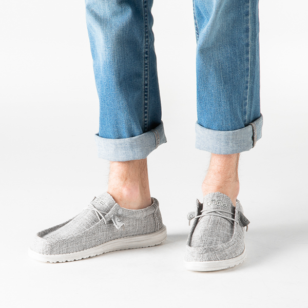 alternate view Mens Hey Dude Wally Blend Casual Shoe - Iron GrayB-LIFESTYLE1