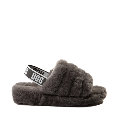ugg black fur slides