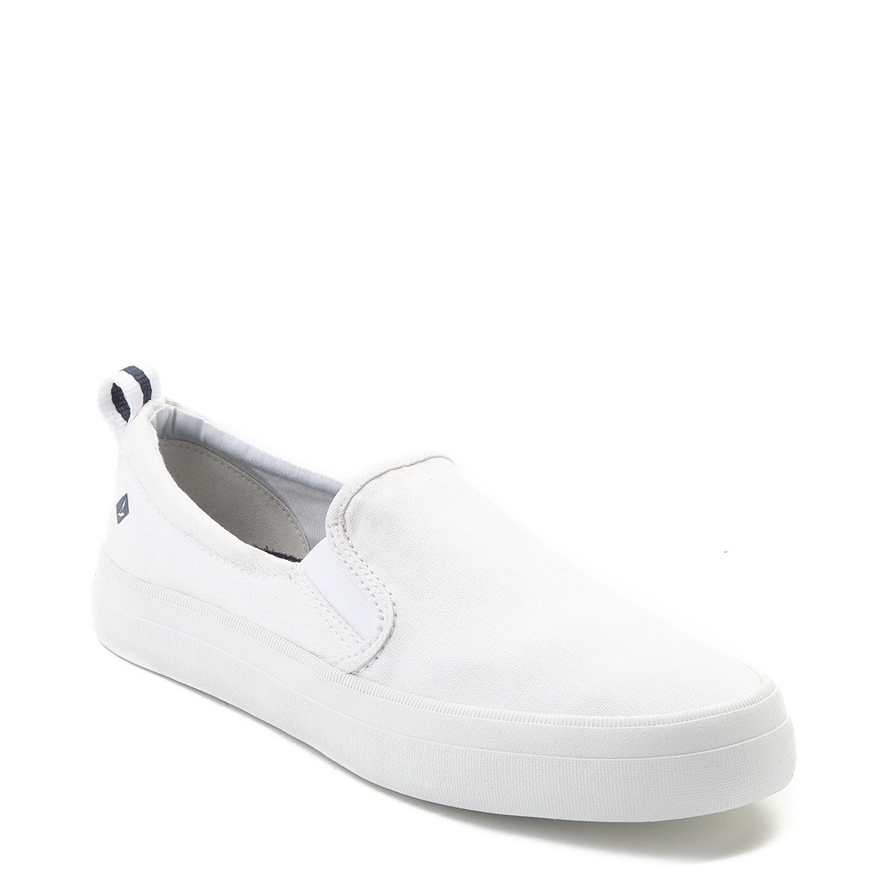 white slip shoes