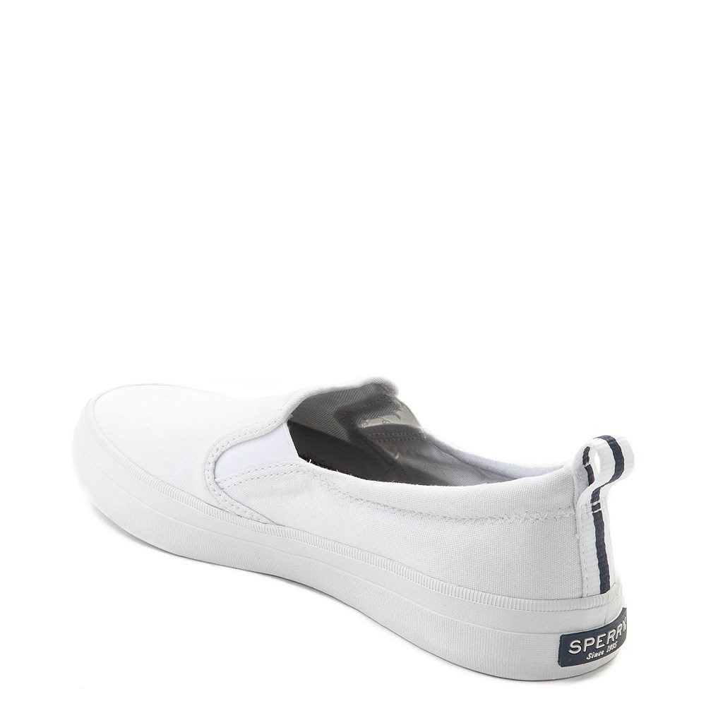 leather slip on sneakers white