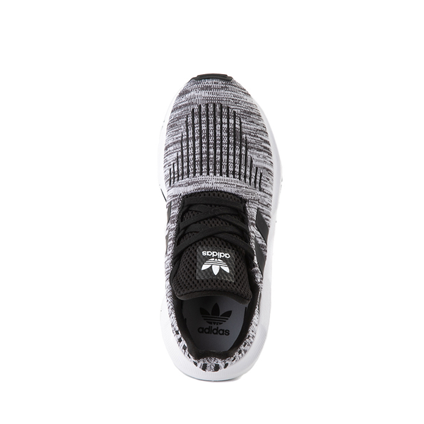 alternate view adidas Swift Run Athletic Shoe - Little Kid - Gray / BlackALT2