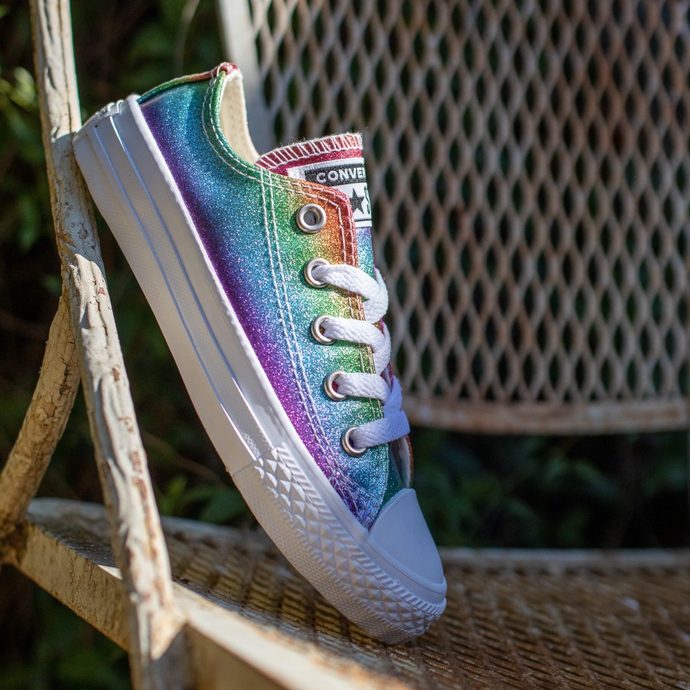 converse rainbow glitter