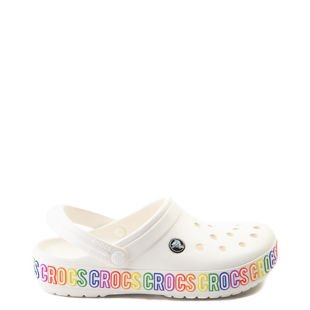 white crocs rainbow words Cheaper Than 