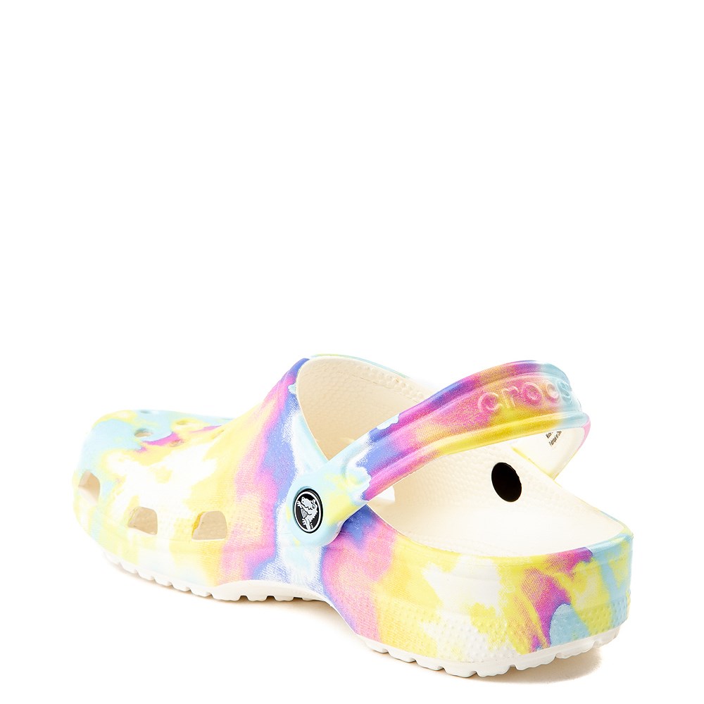 pastel rainbow crocs