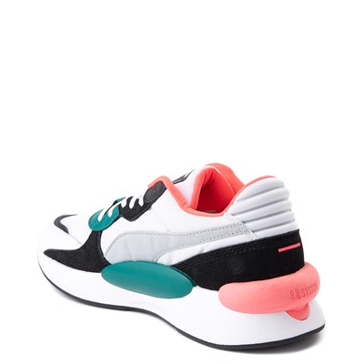 pink and green puma shoes