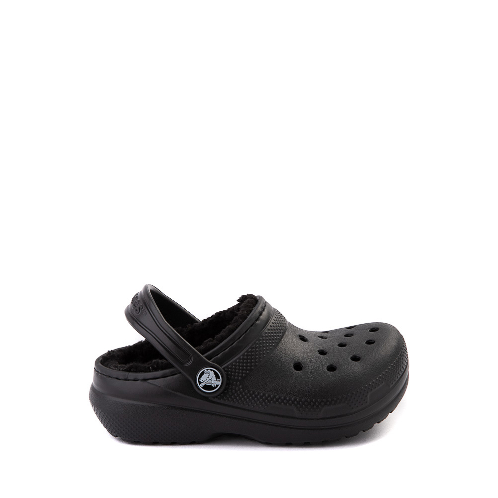 Crocs Classic Fuzz-Lined Clog - Baby / Toddler - Black