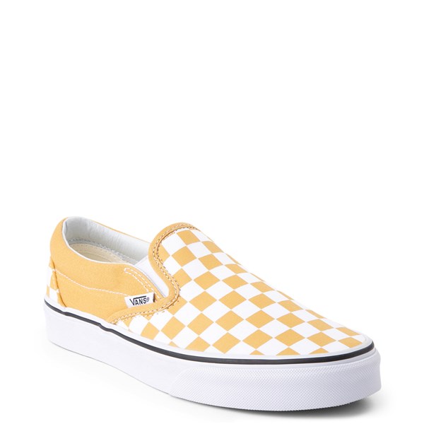 mustard vans checkerboard