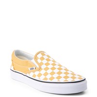 ochre checkerboard vans
