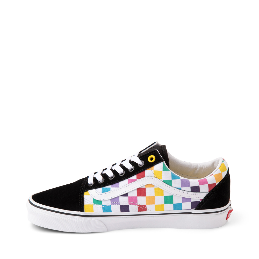 rainbow checkered vans kids