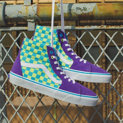 vans green and purple