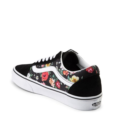 vans old skool garden floral & black skate shoes