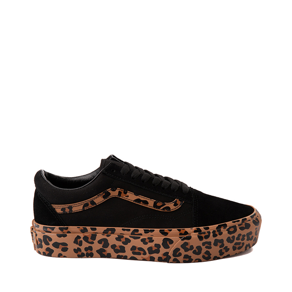 Vans Old Skool Platform Skate Shoe - Black / Leopard | Journeys