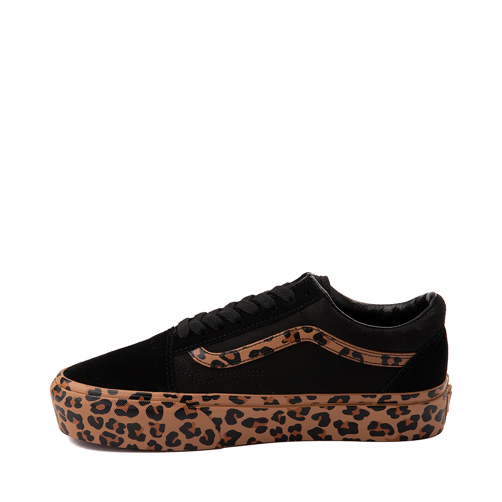 vans old skool platform skate shoe leopard