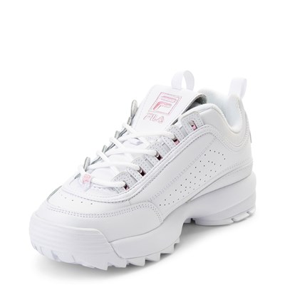 white pink fila shoes