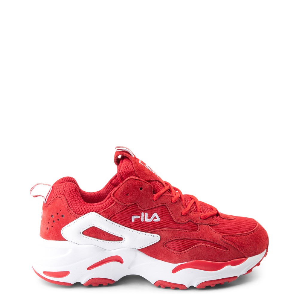red suede fila boots