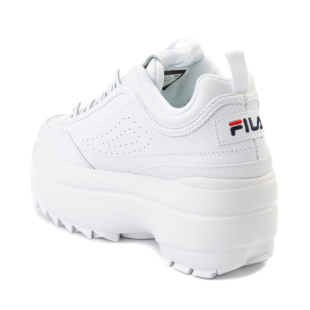 white and black fila shoes