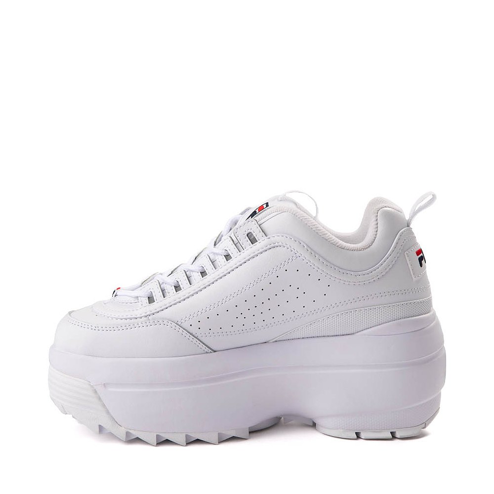 white chunky fila sneakers