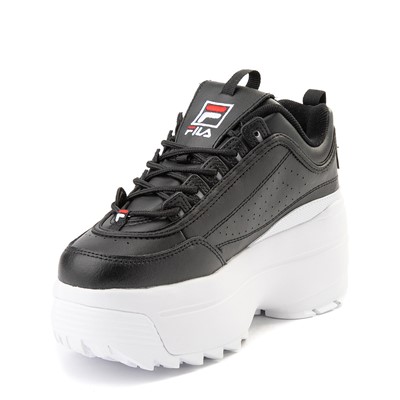 fila platform sneakers black