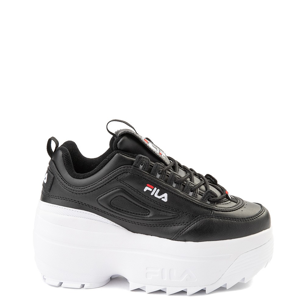 Womens Fila Disruptor Platform Wedge Athletic Shoe - Black | Journeys Kidz