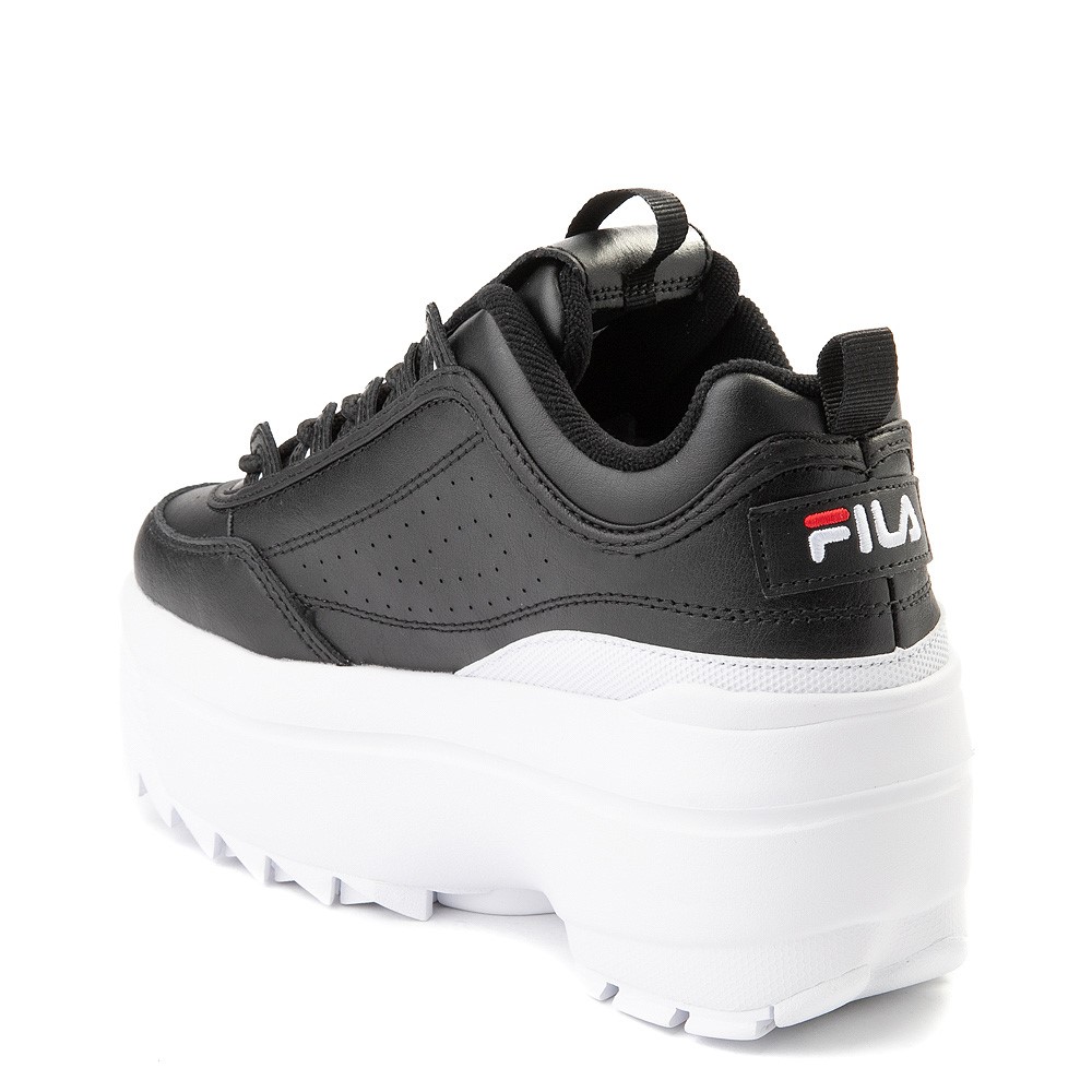 black and white fila sneakers