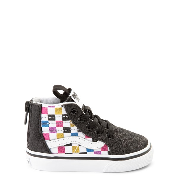 black glitter toddler vans