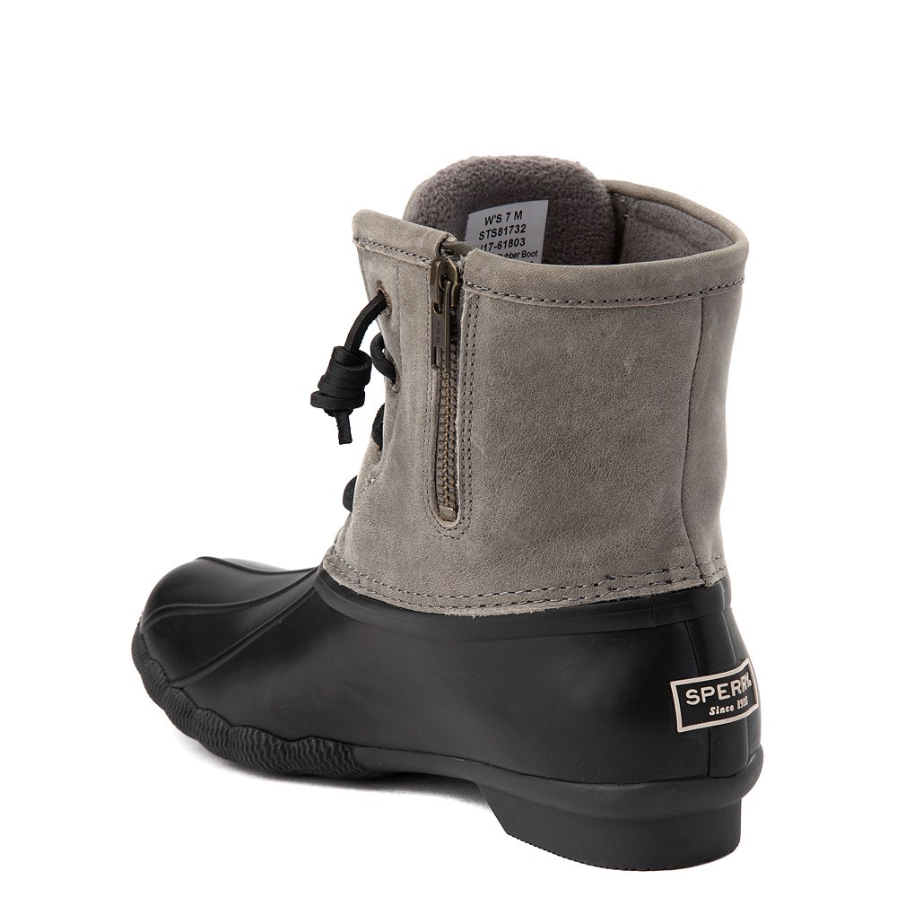 sperry saltwater boots black