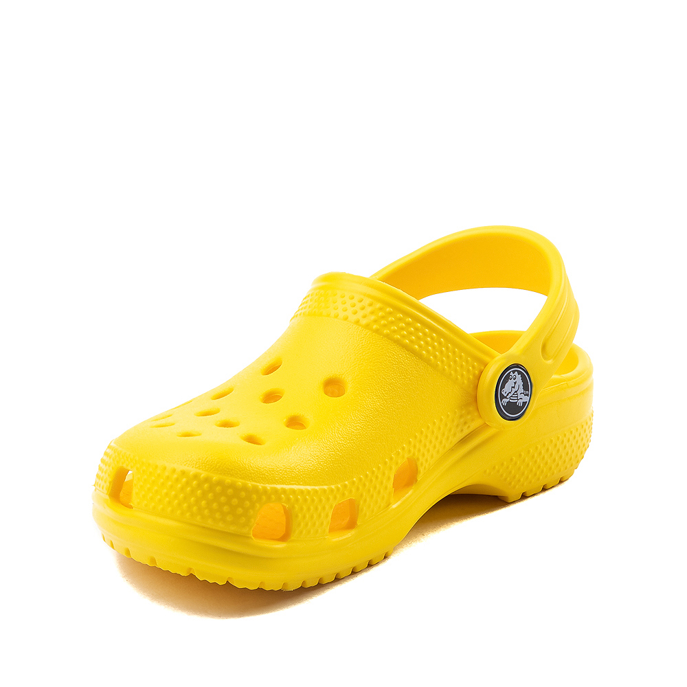 yellow infant crocs