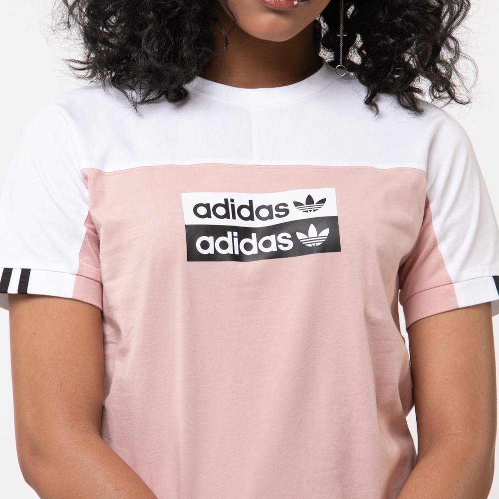 womens pink adidas top