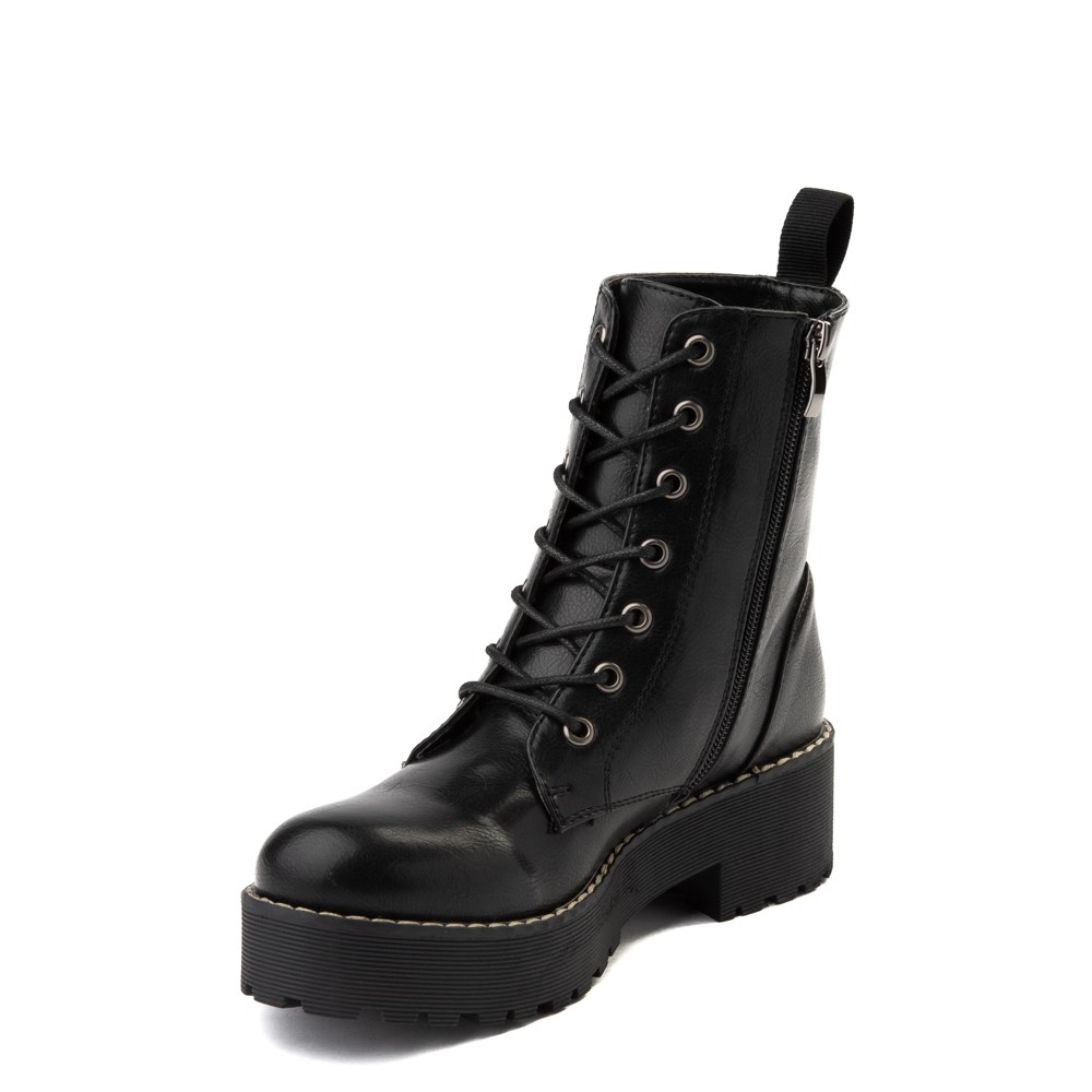 black platform boots womens
