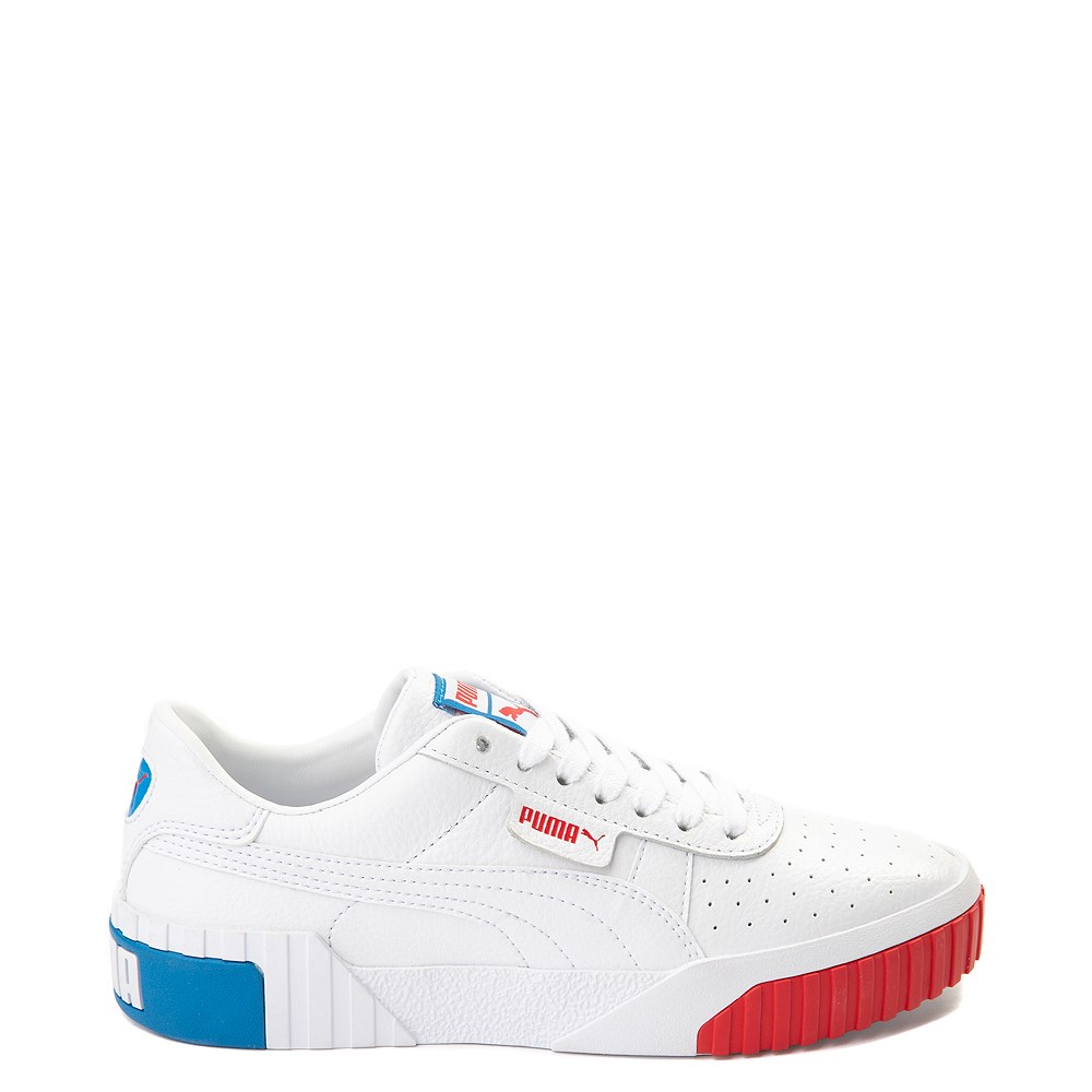 red white and blue puma sneakers