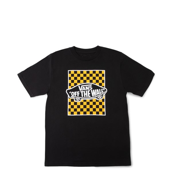 vans checkerboard yellow crop t shirt