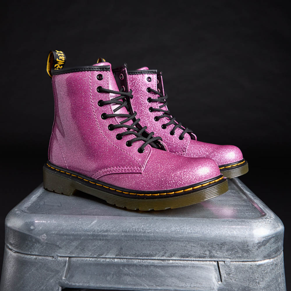 Dr. Martens 1460 8-Eye Glitter Boot - Little Kid / Big Pink