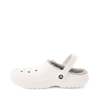 White crocs with grey on sale fur