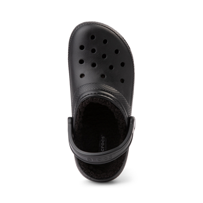 black fuzzy crocs