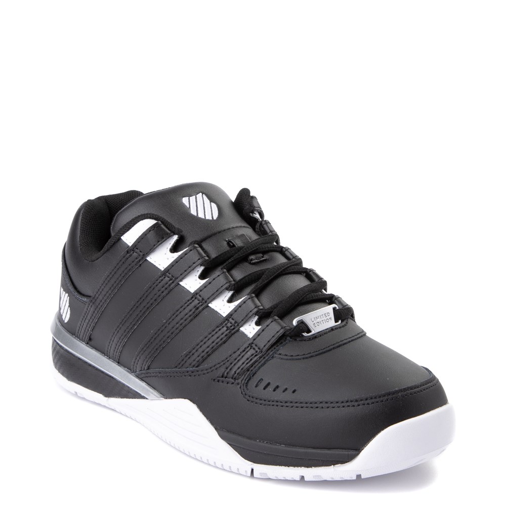 Mens K Swiss Baxter Athletic Shoe Black White Silver Journeys
