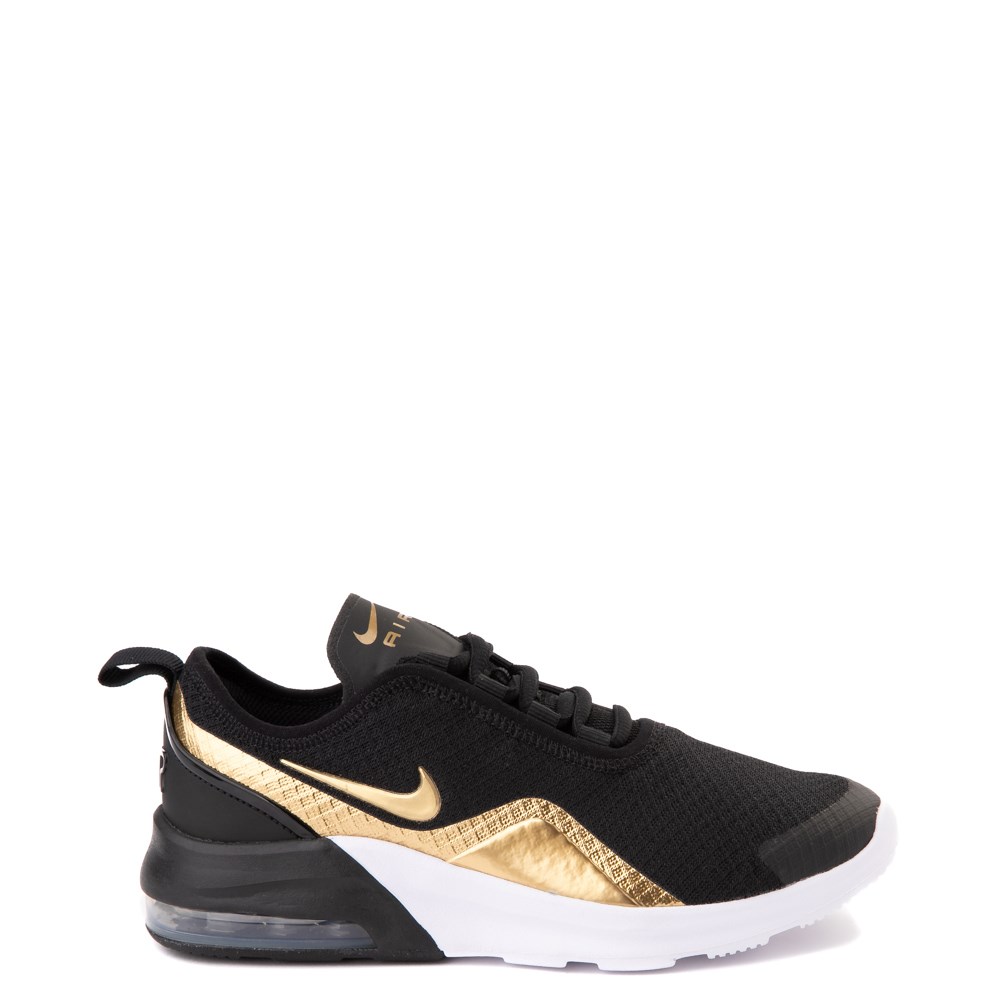 nike air max motion 2 black white and gold